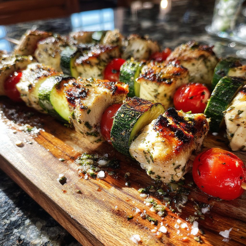 Greek Cucumber Chicken Skewers
