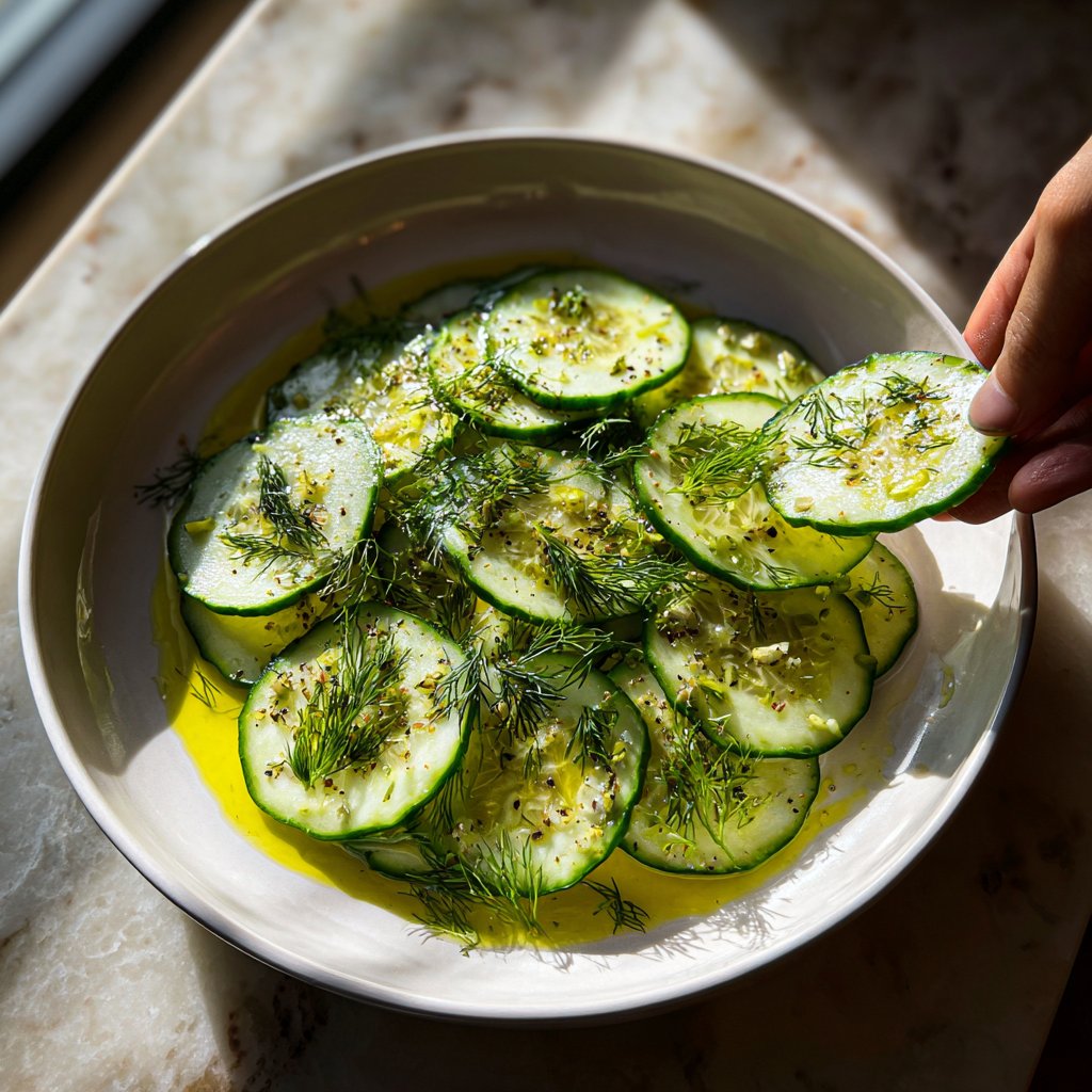 Cucumber Carpaccio with Dill