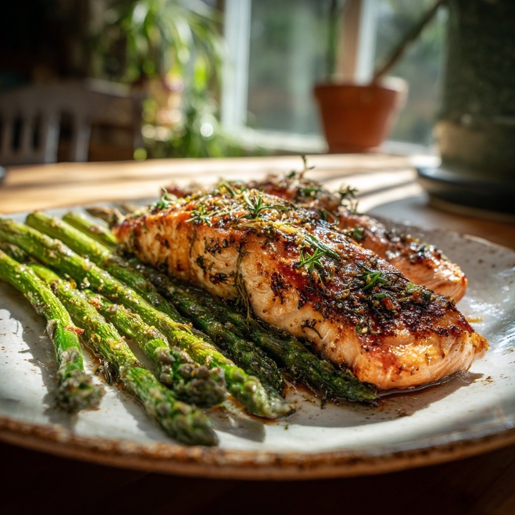 Lemon Thyme Salmon and Asparagus