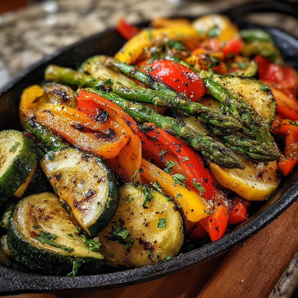 Healthy Lemon Herb Grilled Veggies
