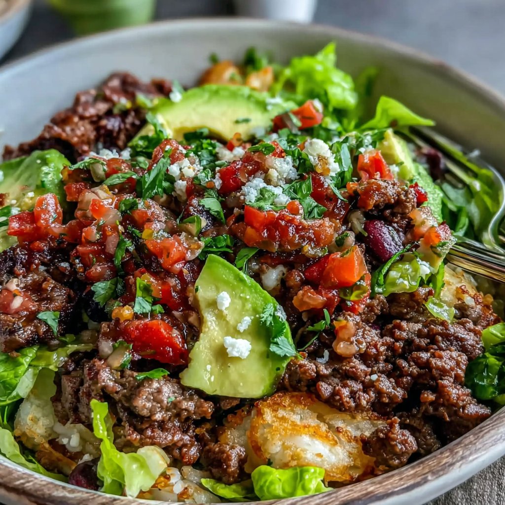 Beef Taco Protein Bowl