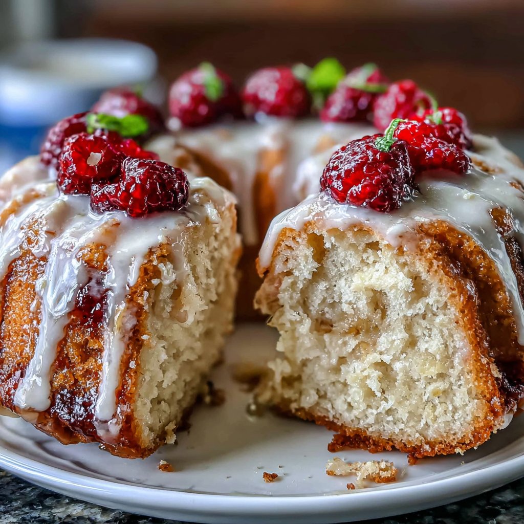 Raspberry Lemon Spring Pound Cake