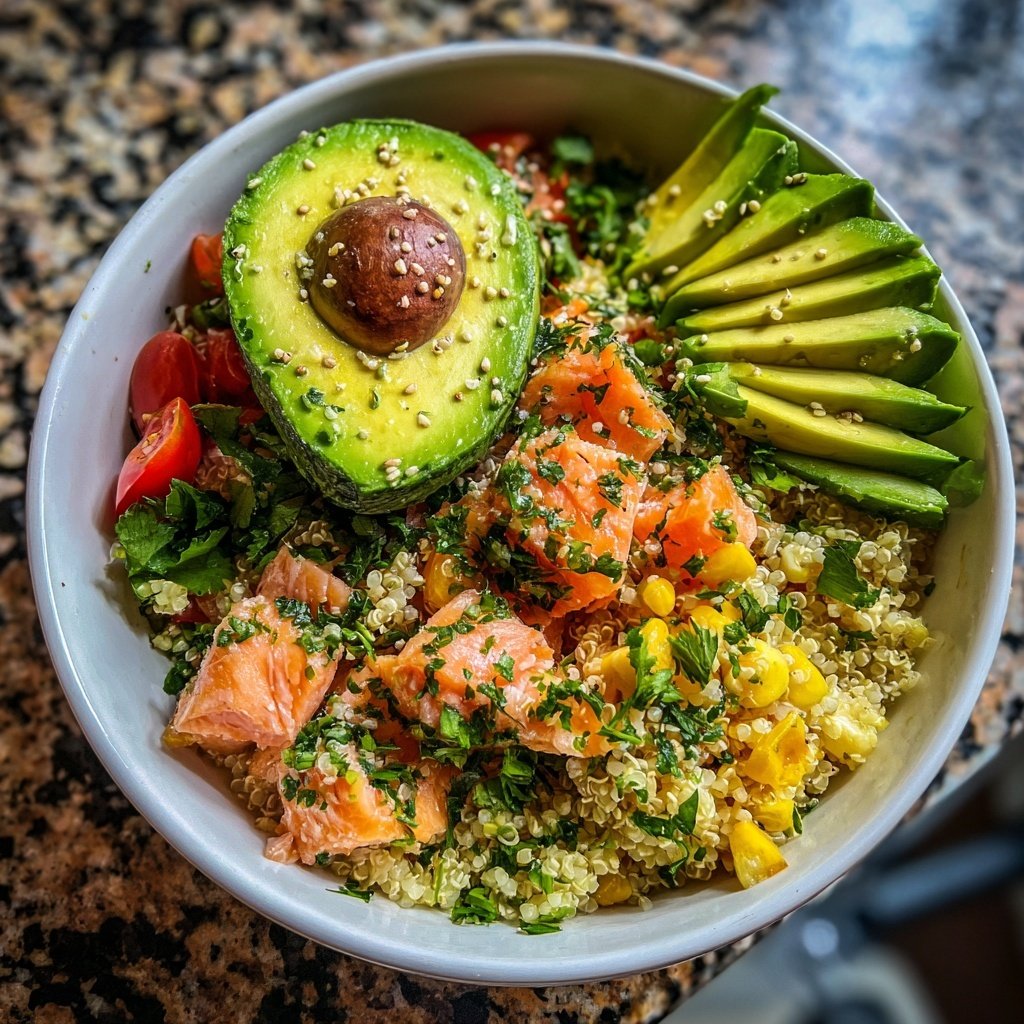 Salmon Quinoa Bowl with Avocado