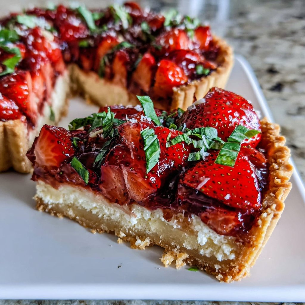 Strawberry Basil Tart