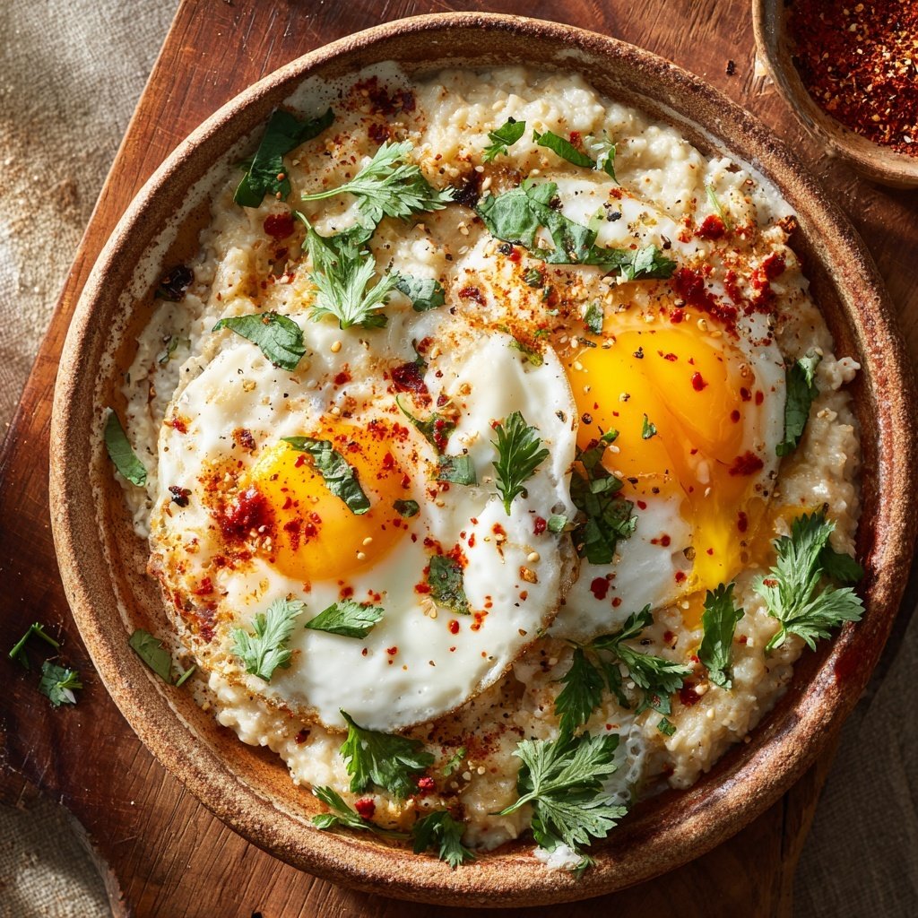 Savory Oatmeal with Eggs