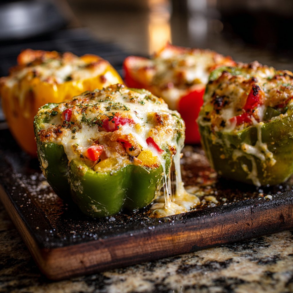 Quick Cheese Stuffed Peppers